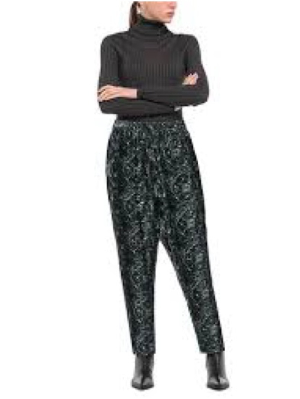 IL Velluto Forte Forte Silk Velvet Tapered Pants Size S/M